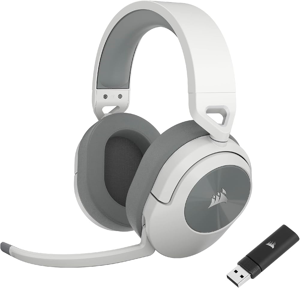 Corsair HS55 Wireless Gaming Headset 2.4GHz Bluetooth Dolby 7.1 White