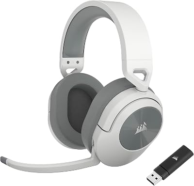 Corsair HS55 Wireless Gaming Headset 2.4GHz Bluetooth Dolby 7.1 White