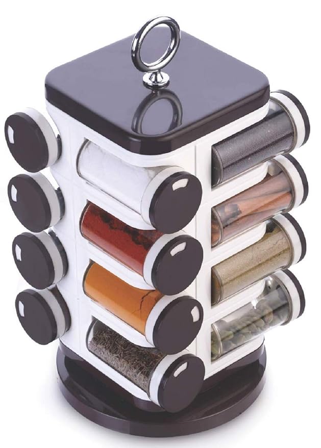 Mantra Enterprise Spice Rack Counter top Spice Jar Stainless Steel