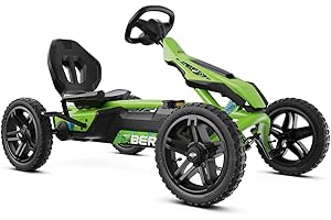 BERG Pedal Kart Rally DRT Green | Children's Vehicle, Pedal Kart with Adjustable seat, with Freewheel, Children's Toys Suitable for Children Aged 4-12 Years