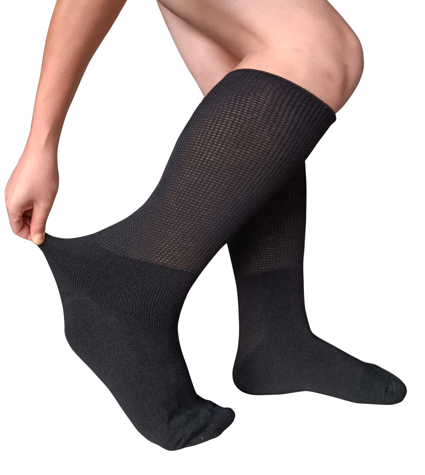 Extra Wide Socks for Diabetic Swollen Feet,Walking Boot Cast Liner, Non Binding Hospital Bariatric Lymphedema Sock for Men Women