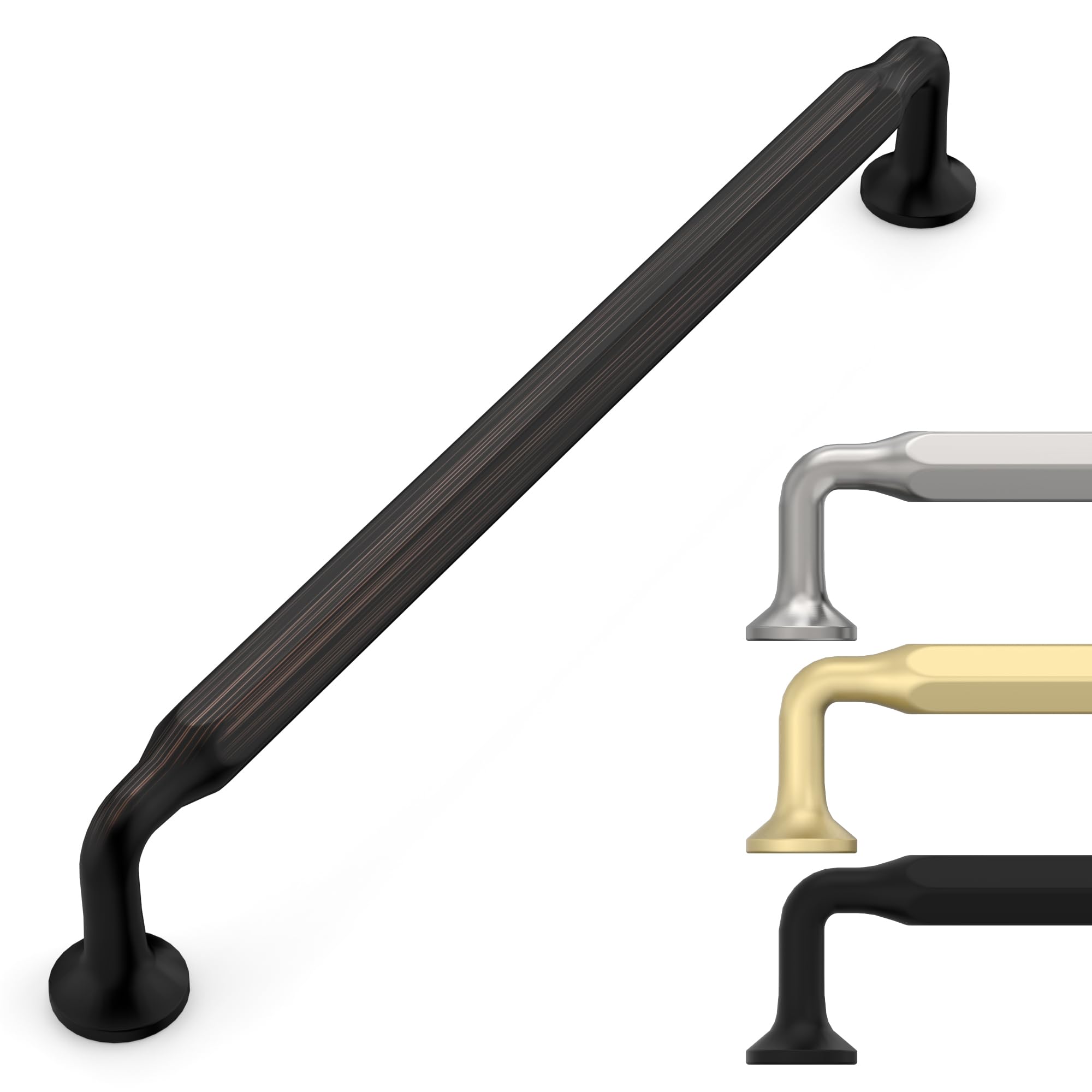 Photo 1 of 9BUILD Oil Rubbed Bronze Cabinet Pulls: 7.5 Inch Handles - 10 Pack, Bronze Kitchen Drawer Pulls