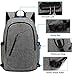 XQXA Laptop Backpack,College School Bag with USB Charging Port and Headphone Jack Water Resistant School Rucksack 15.6 Inch PC Computer Backpack Bags for Business,Work,Travel Rucksack Bookbag Grey
