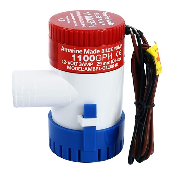 FreeTec 1100gph 12V Bilgenpumpe Flüssigkeitspumpe für Marine Boote Yacht Wohnwagen