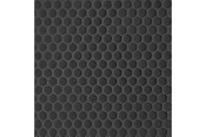 Bedrosians Le Cafe 1" Penny Round Matte Porcelain Mosaic Tile, Black (10-Pack, 9.86 SF)