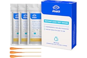 ATAKIT-Instant Lead Test Swabs-Rapid Lead Surface Test Kit (30 pcs)-Independently Sealable Packaging for 3 Pouches x 10 Swabs per Box-Use on Housepaint Results in 20 Seconds-Just dip in Water to Use