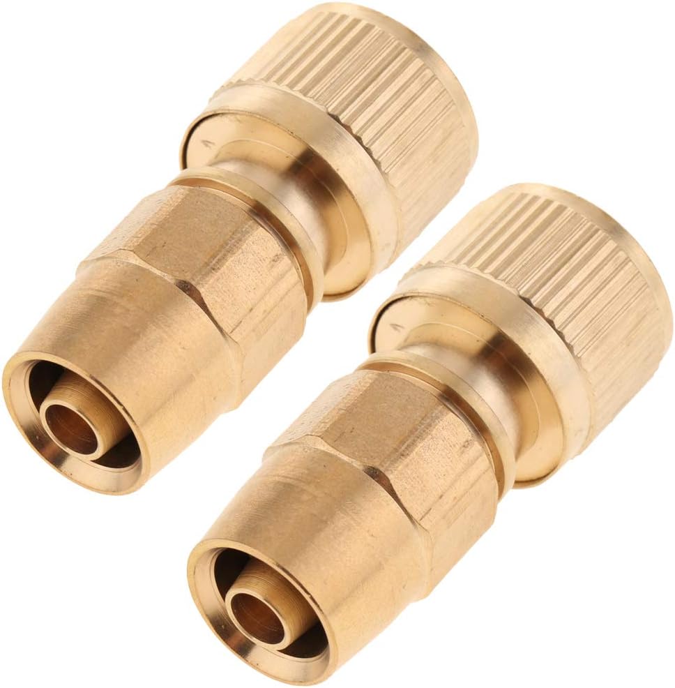 2 Pieces Brass Garden Expanding Hose Joint Pipe Adaptor Repair with