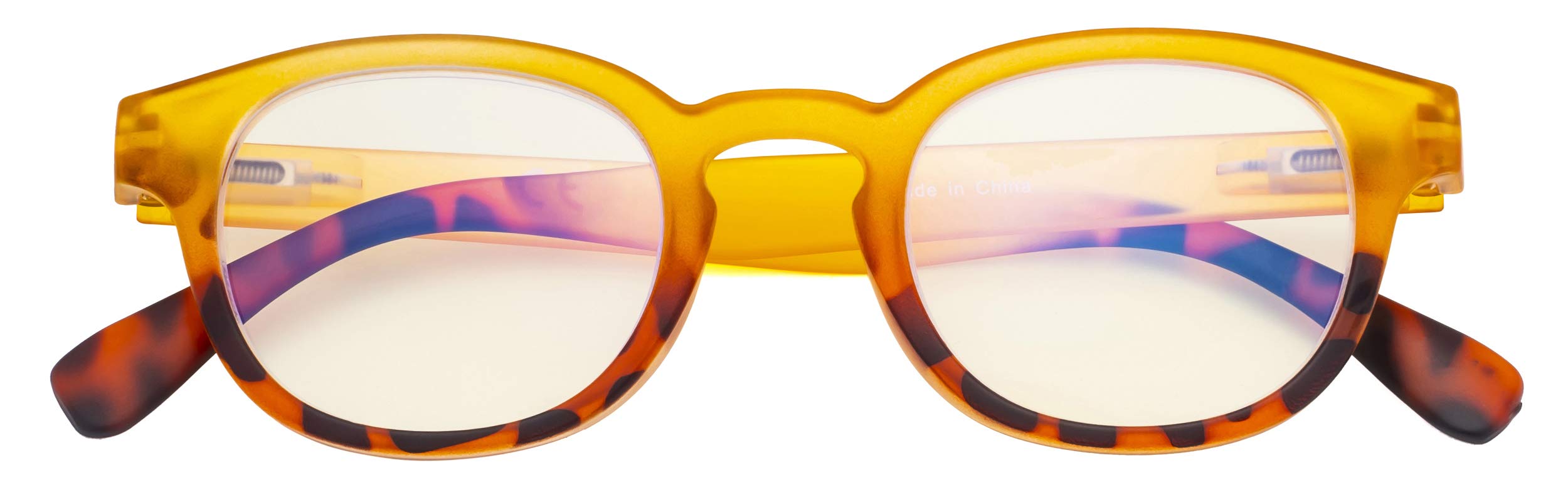 CessBlu Ladies Computer Glasses Anti UV Rays Glare Blocking Blue Light for Women Reading (Yellow) +1.25