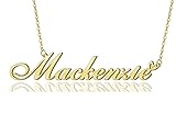 Mackenzie Heart Name Necklace 18k Gold Plated