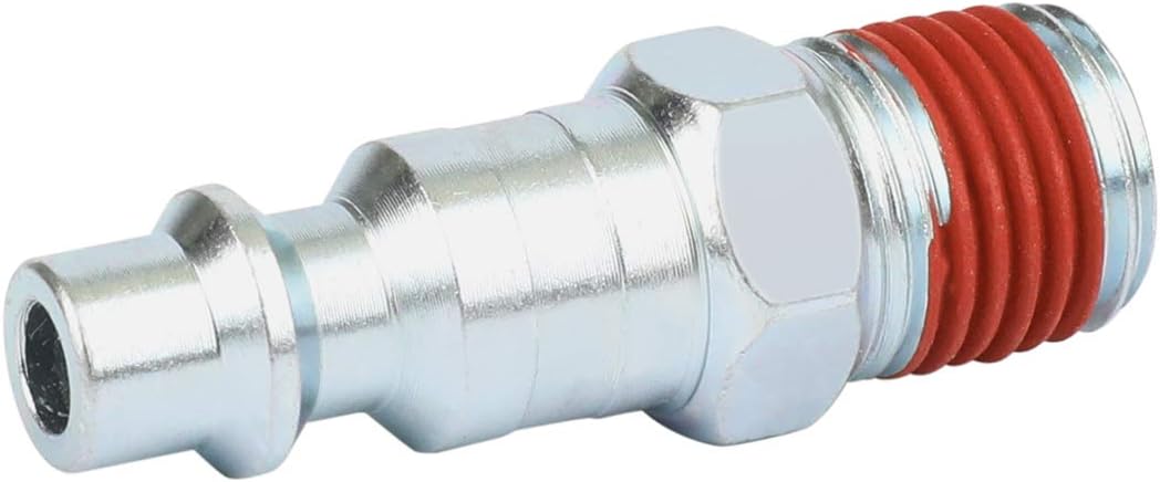 WYNNsky Industrial Air Plug Set, 1/4 Inch Body Size, 1/4 Inch NPT Male Threads Size, 5 Piecess Steel Air Compressor Accessories Fittings - - 