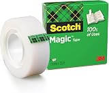Scotch Magic Tape 1 Roll 19 mm x 33 m General Purpose Labelling Sealing