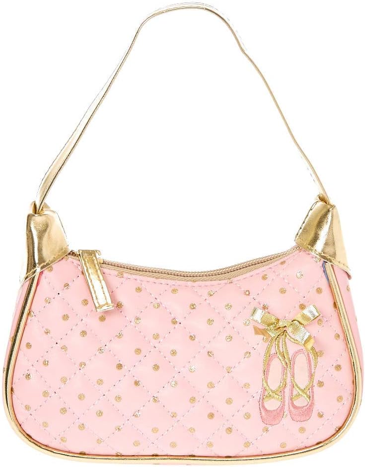 gold shoes and handbag