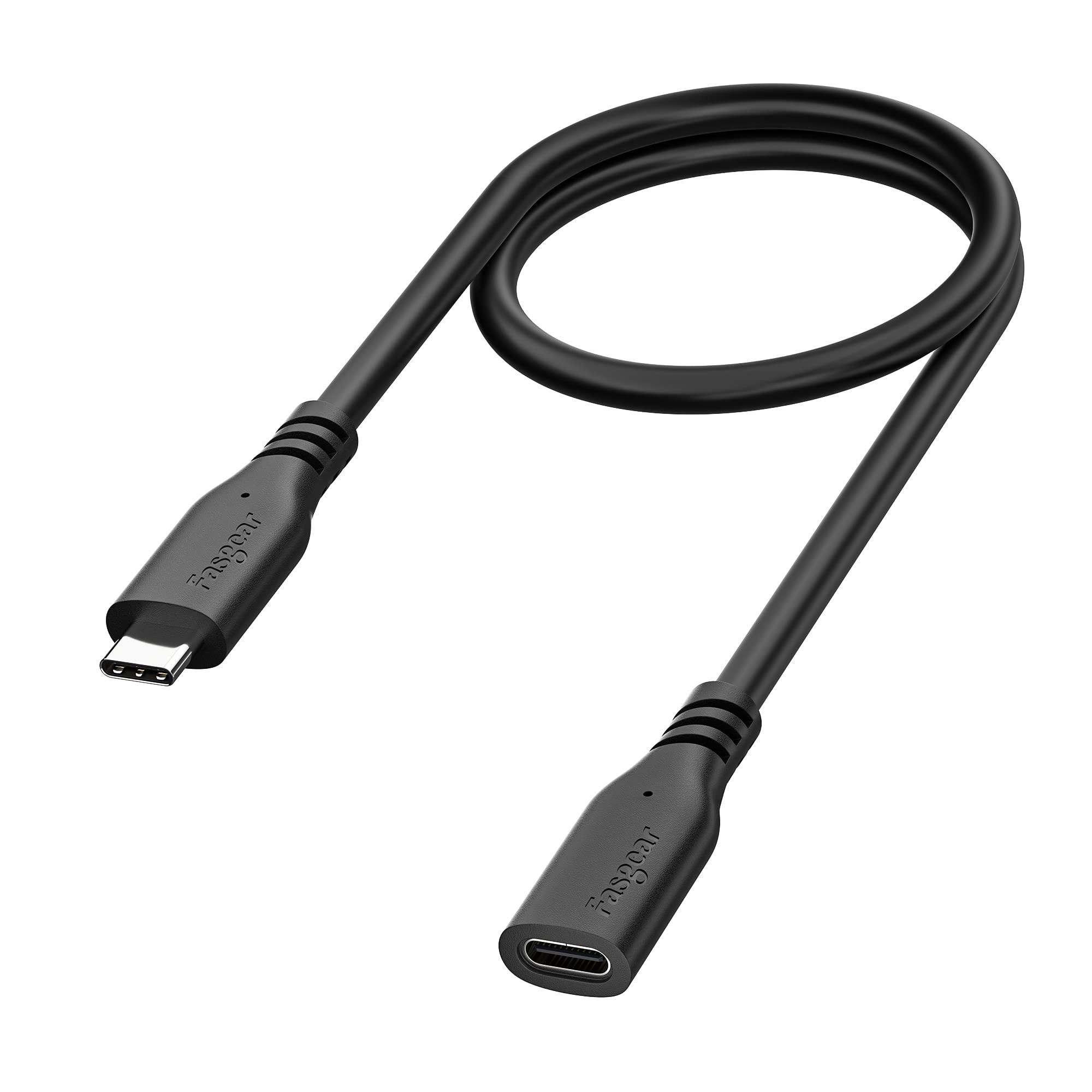 Fasgear 1 Pack 1.6ft 10Gbps USB C 3.1 Extension Cable,Type C Male to Female Extender Cord 4K Video Output Compatible for Thunderbolt 3 |Mac-Book Pro |USB-C Hub |PS VR2(0.5m)