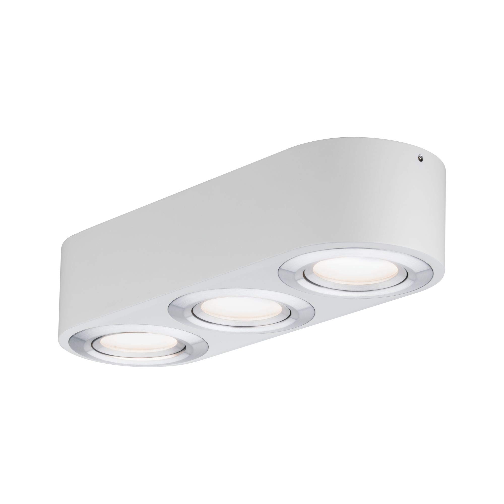 Paulmann 79710 LED Ceiling luminaire Argun swivelling incl. 3x4.8 watt dimmable Ceiling lamp Brushed Aluminium Living Room lamp Metal 3000 K