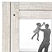 Americanflat 5x7 Picture Frame with Polished, Crystal Clear Glass - Hampton Collection - Distressed Wood Picture Frames for Tabletop and Wall Display - Aspen White