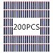 6MILES 200 Pcs 7.2*1.3 Cm EVA Dark Blue Foam Soft Refill Bullet Darts for Nerf N-strike Elite Series Blasters Kid Toy Gun Parts Play Game Slight Fast Firm Accessory Birthday Gift