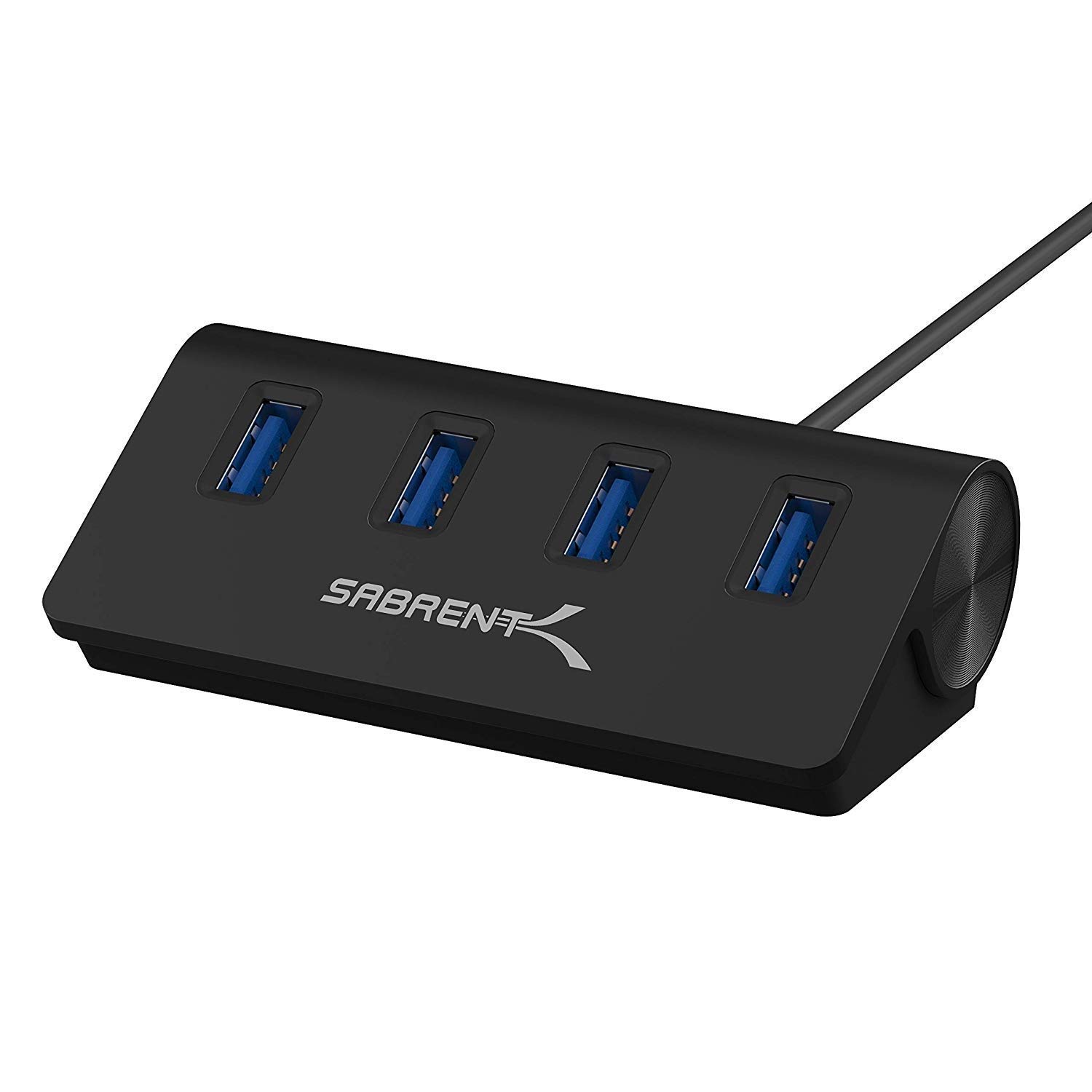 SABRENT USB Hub, 4 Port Desk USB Docking Station, Fast Data Transfer Aluminium Multiport Hubs for PS5, PC, Laptop, iMac, MacBook, (HB-MC3B)