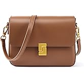 MoreFarther Shoulder Bags for Women, Leather Crossbody Purses Vintage Handbags-Adjustable Strap Leather Crossbody for Travel