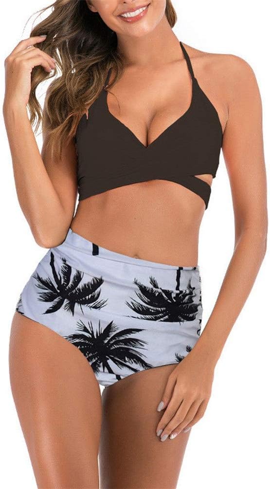 Bikinis Badpak voor dames, Vrouwen Halter Badpak 2 stuks Padded Bandage