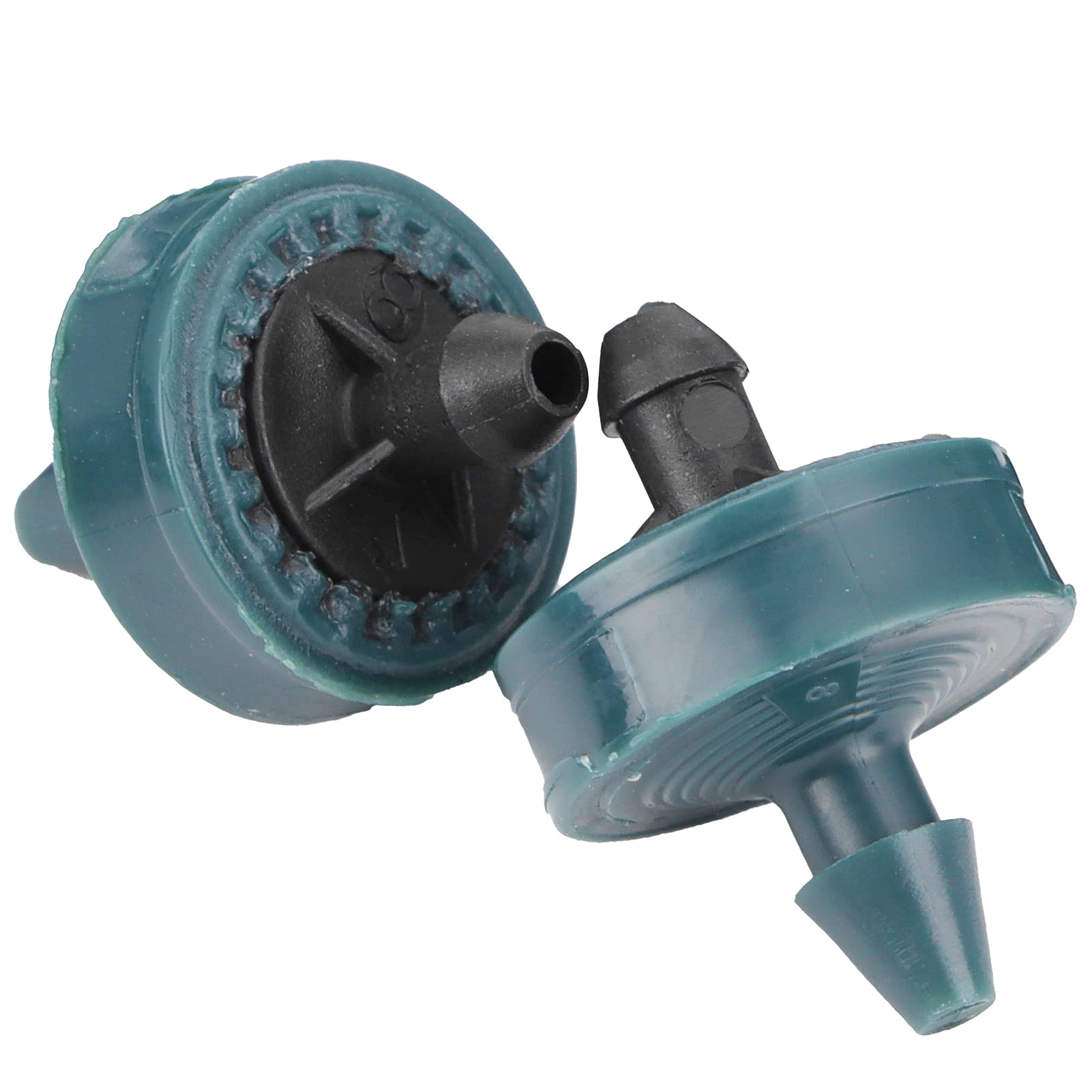 Nimoa 100PCS Adjustable Irrigation Dripper, Irrigation Dripper Durable 8L Pressure Compensating Drippers Micro Drip Irrigation System Watering Sprinkler