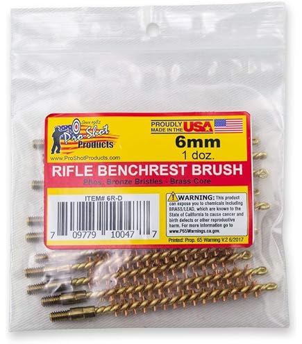 12 Gauge Bronze Bristle Bore Cleaning Brush – 5/16-27 Thread, With 50 Cleaning Patches, New Unbranded - View #3