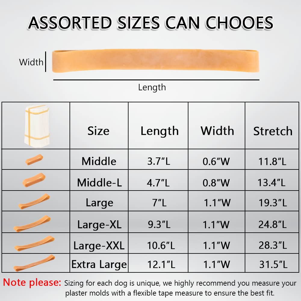 Plaster Mold Rubber Band for Potters Ceramic, Home Crafters - Heavy Duty Fasteners, 10 Pcs (3.9