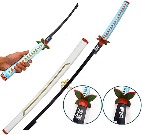 Amazon Sarifo 日本刀 胡蝶 しのぶ風 蟲柱 黒鞘 白鞘 丸形鞘 完成度高い 100cm 便利 木製 コレクション 模擬刀 模造刀 美術 刀 刀剣 コスプレ 武器 道具 コスプレ 仮装 通販