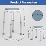 Panana 360° Swivel Shower Stool Aluminium Frame 7-Level Height Adjustable view 3