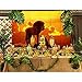 Allenjoy 7x5ft African Jungle Safari Scenic Backdrop Wild Lion Tropical Sunset Grassland Photography Background Baby Shower Birthday Theme Party Decorations Cake Table Banner Photo Booth Prop