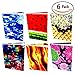 Book Sox Stretchable Book Cover: Standard Size 6 Ultra Print Pack. Fits Smaller/Thinner Hardcover Textbooks up to 8x10. Adhesive-Free, Nylon Fabric Protector for School. (Ultra Prints)
