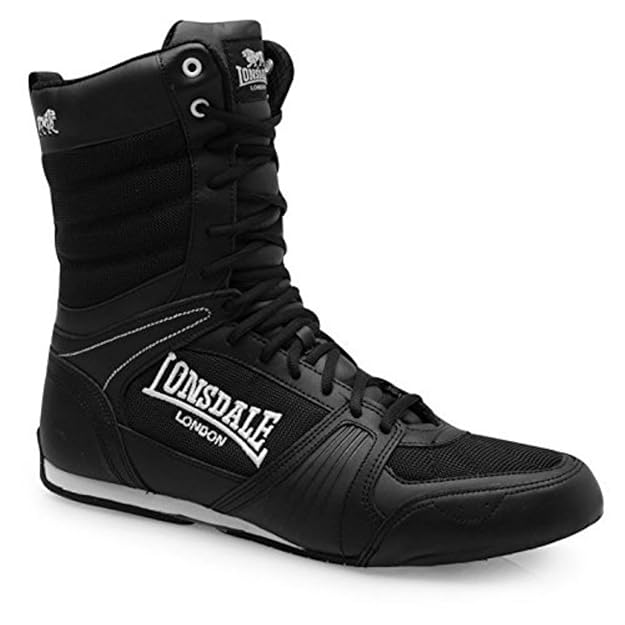 Lonsdale Anwärter-hohe Boxen-Stiefel - Schwarz-weiß
