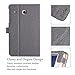 Procase Galaxy Tab E 8.0 Case -PU Leather Stand Folio Case Cover for Galaxy Tab E 8.0 2016 SM-T375/ SM-T377/SM-T378 Tablet, Multiple Viewing Angles with Document Card Pocket -Grey