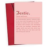 Detuca Birthday card, humorous best friend definition, BFF friendship appreciation card for women, ladies and girls