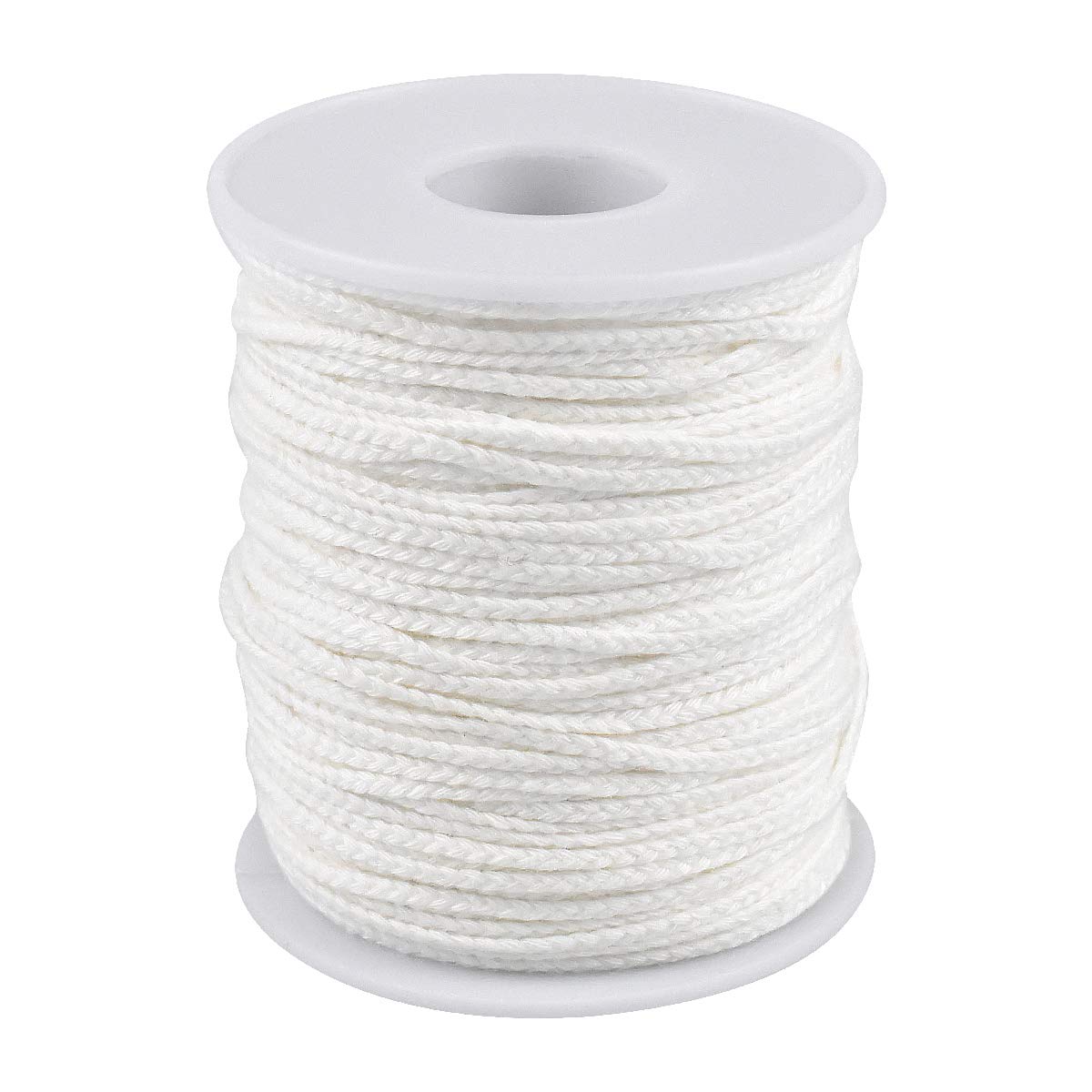 Netspower 24 Ply Braided Cotton Candle Wick Roll, 61m, 66.7 yd, Low Smoke, Natural Wick, DIY Candle Making, 400 Candles