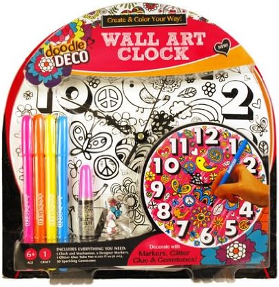 Doodle Deco Wall Art Clock