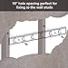 SONGMICS Wall Mounted Coat Rack, with 6 Double Hooks, 16 Inch Hole Spacing, Modern Style, Dark Brown ULHR21BR