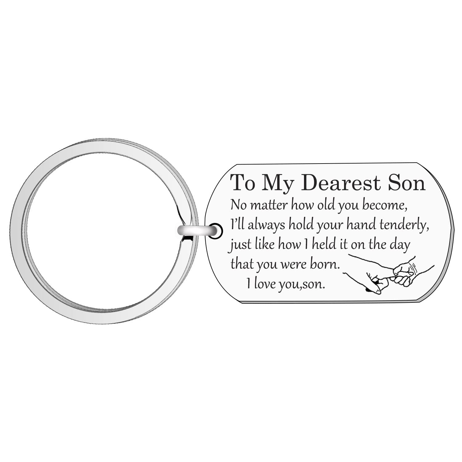 Son keyring To My Dearest Son I Love You keyring Gifts From mom Dad Birthday Gifts Christmas Gifts