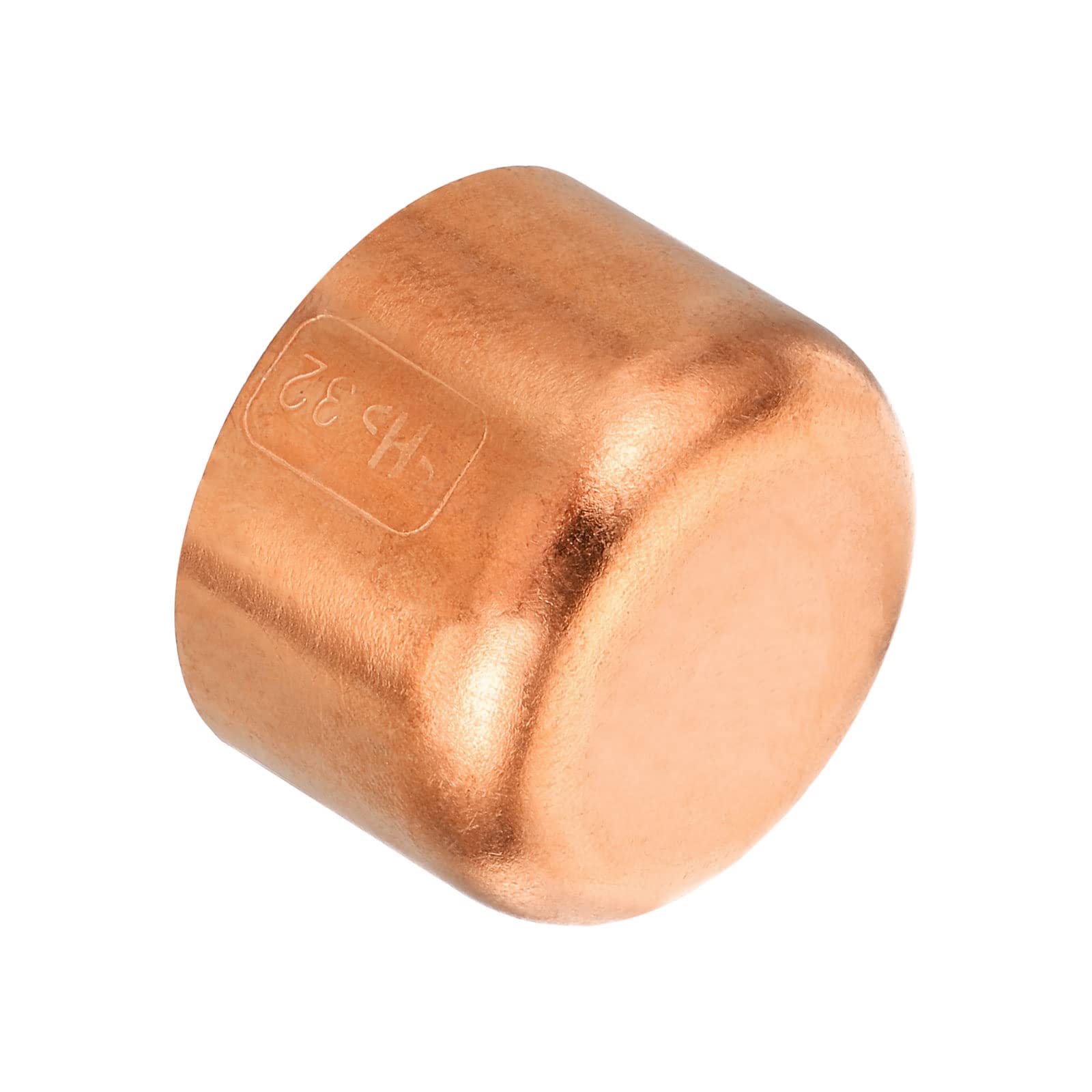 PATIKIL 32.1mm(1.26") ID Copper Pipe End Cap, Copper Fitting Cap Sweat Plug Solder Connection for Plumbing HVAC Air Conditioner