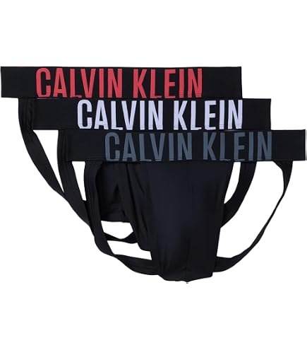 Calvin Klein Intense Power Micro 3-Pack Jock Strap, Black