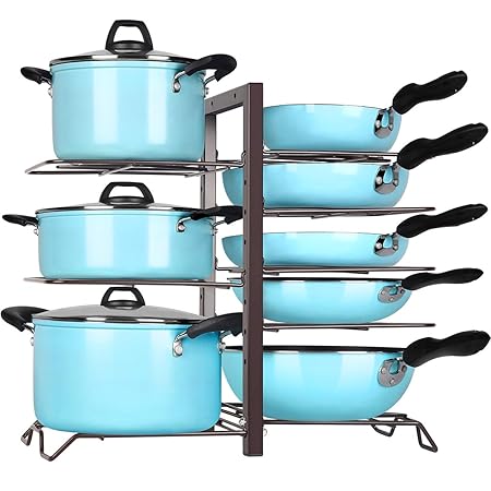 Tomcare Pan Organizer Pot Rack Organizer Kitchen Cabinet Organizer