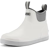 CKWLXQY Men's Deck Boots, Waterproof Ankle Rain Boots Men Anti-Slip Traction, Outdoor Rubber Fishing Garden Boots High-Performance Shoes for Farming