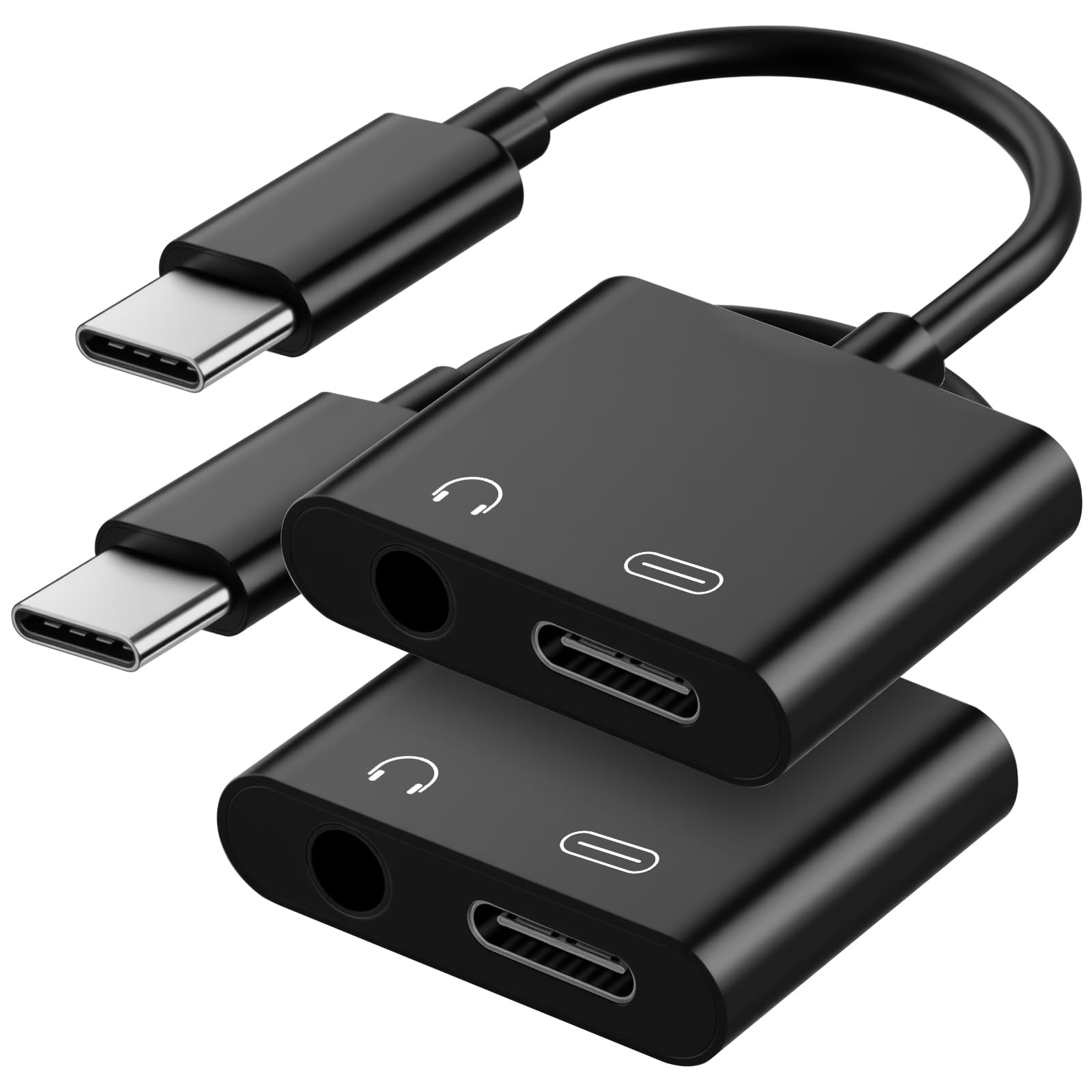 Criello USB C to 3.5mm Headphone and Charger Adapter 2 Pack