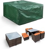 KEPLIN Garden Bench Cover Outdoor Patio Waterproof Heavy Duty 89x89x66cm Green