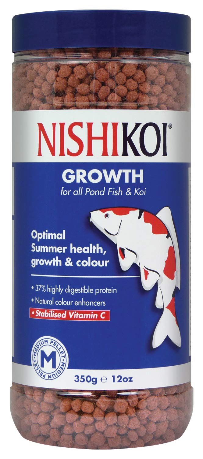 Nishikoi Growth Complete Food for Koi and Pond Fish - Medium Pellets - 350g