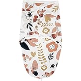 HOUSBAY 100% Cotton Baby Swaddle Sleep Sacks for Newborn Swaddling Blankets Adjustable 2-Way Zipper 1 Pack (Red Flower, Small/Medium | 0-3 Months)