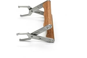 WEICHUAN Bee Hive Frame Grip - Stainless Steel Beekeeping Frame Gripper, Holder and Lifter Tool with Wooden Handle for Beekeeeper