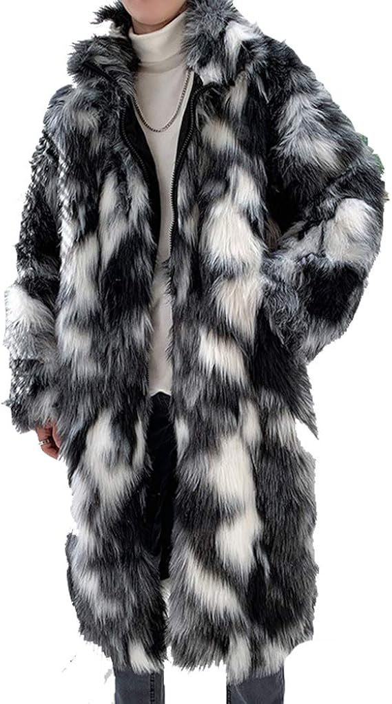Amazon Kayaa ファーコート メンズ フェイク 毛皮コート ファーパーカー ジャケット メンズ 男 暖かい 冬 アウター フェイクファー ストリート系 ロング丈 大きいサイズ M 3xl コート ジャケット 通販