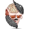 GNOCE "Skull With Angel Wings Charm Bead 925 Sterling Silver Rose Gold Plated Black Wings Skull Charms Pendant Fit All Major Brands Of Bracelet/Necklace