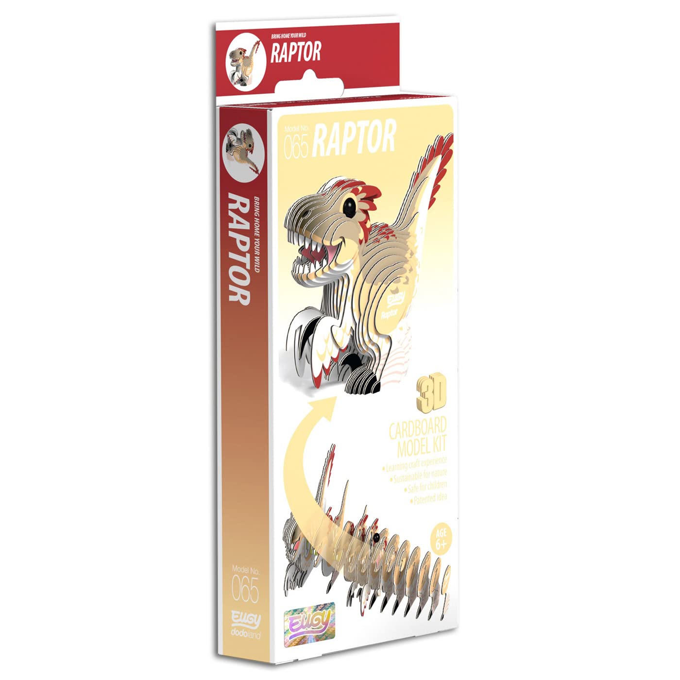 EUGY 3D Raptor Dinosaur Craft Kit