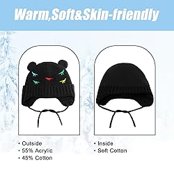 BAVST Baby Beanie Hat for Winter with Earfalp Cute